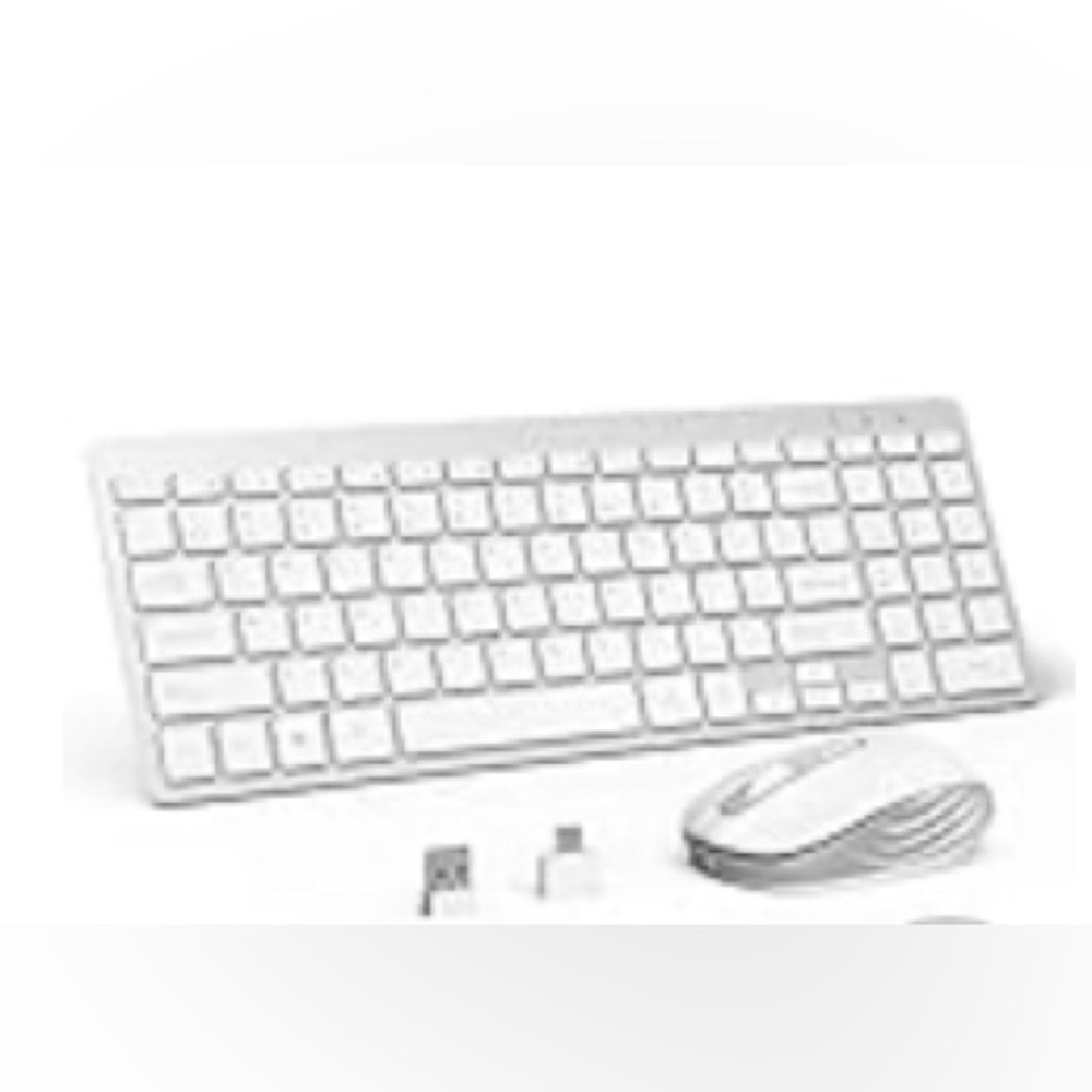 New In Box White Wireless Keyboard & Mouse - Picture 2 of 7